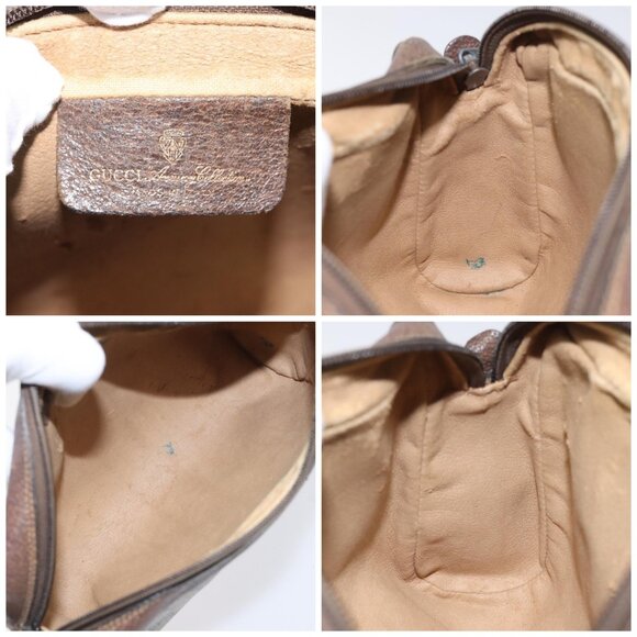 GUCCI GG Supreme Web Sherry Line Clutch Bag PVC Beige Red 56 01 012 Auth th5648 - Picture 11 of 12